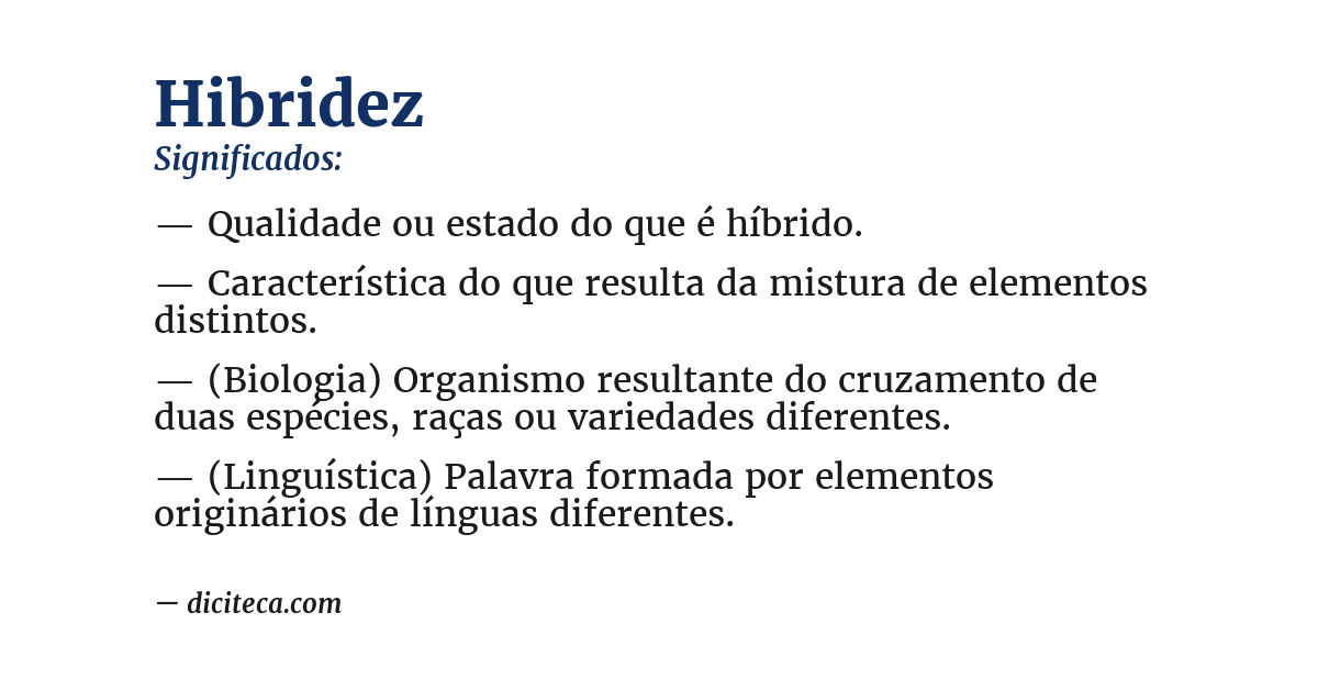 Significado de hibridez
