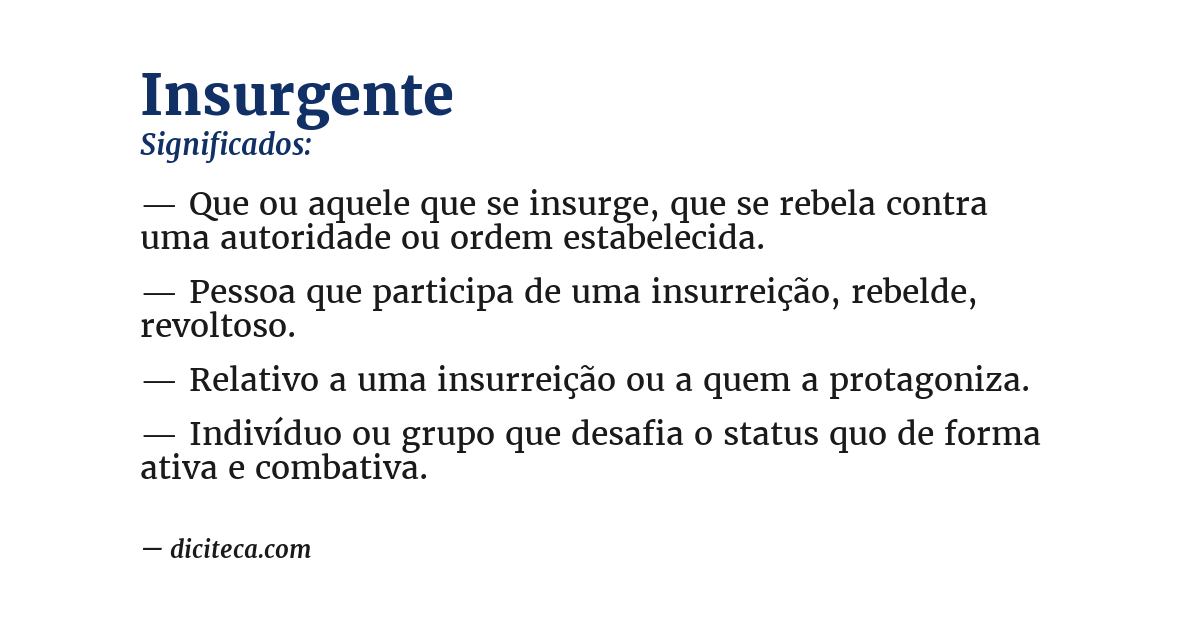 Significado de insurgente