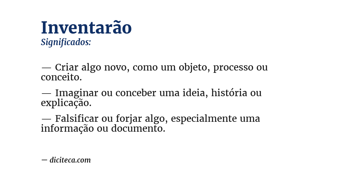 Significado de inventarão