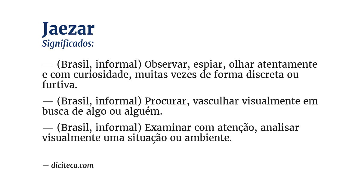 Significado de jaezar