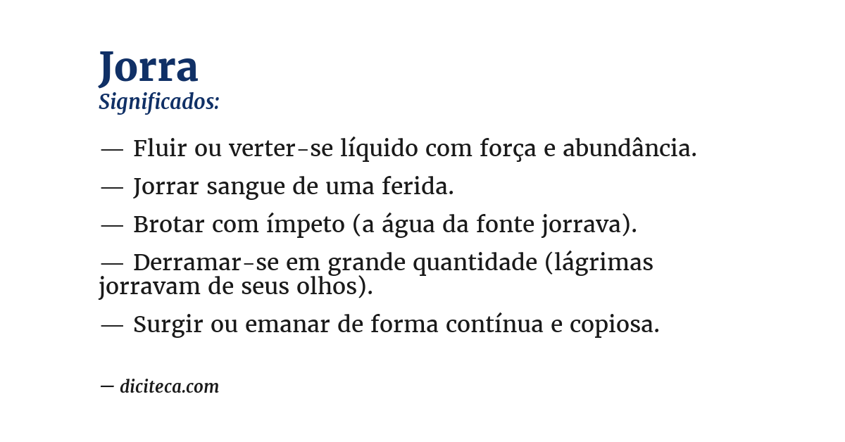 Significado de jorra