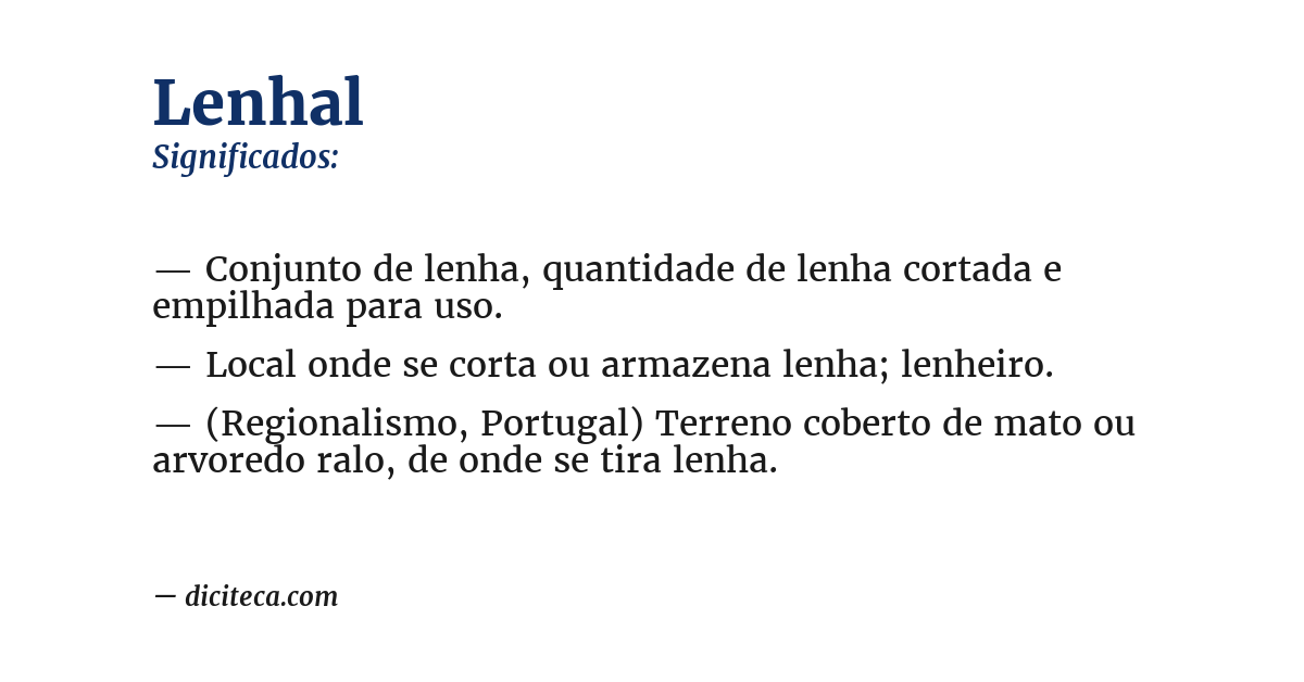 Significado de lenhal