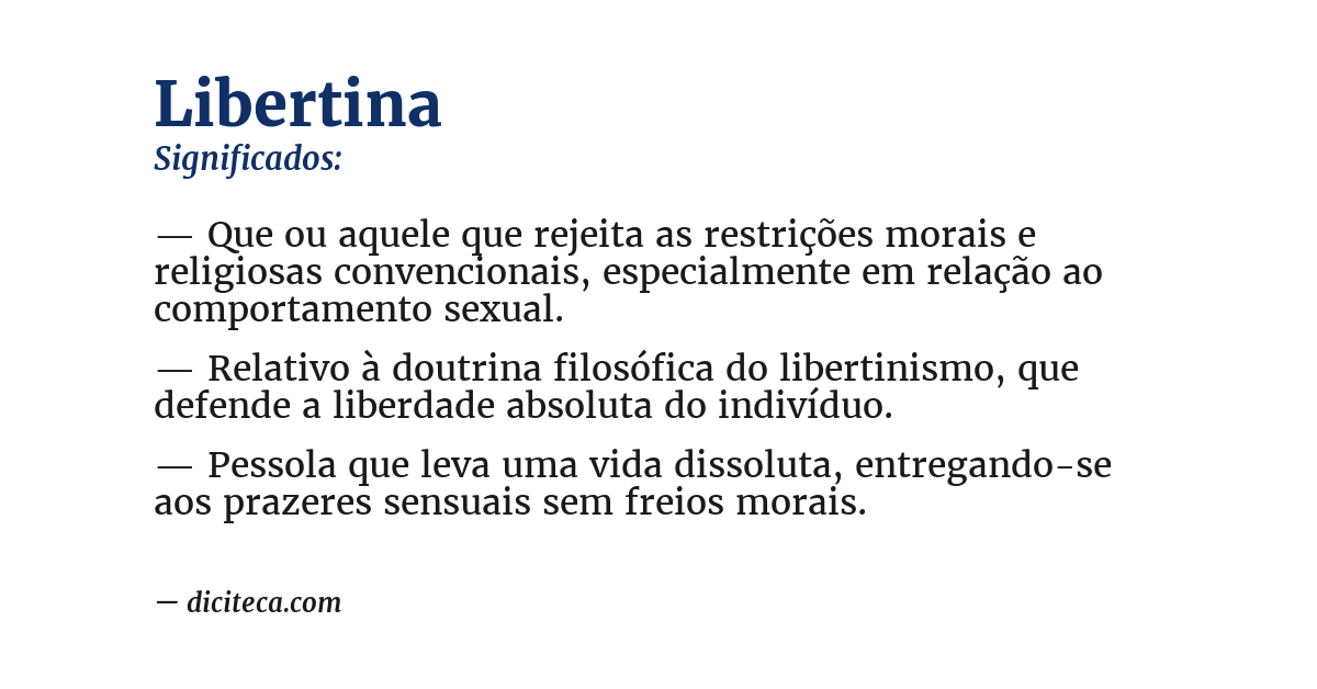 Significado de libertina