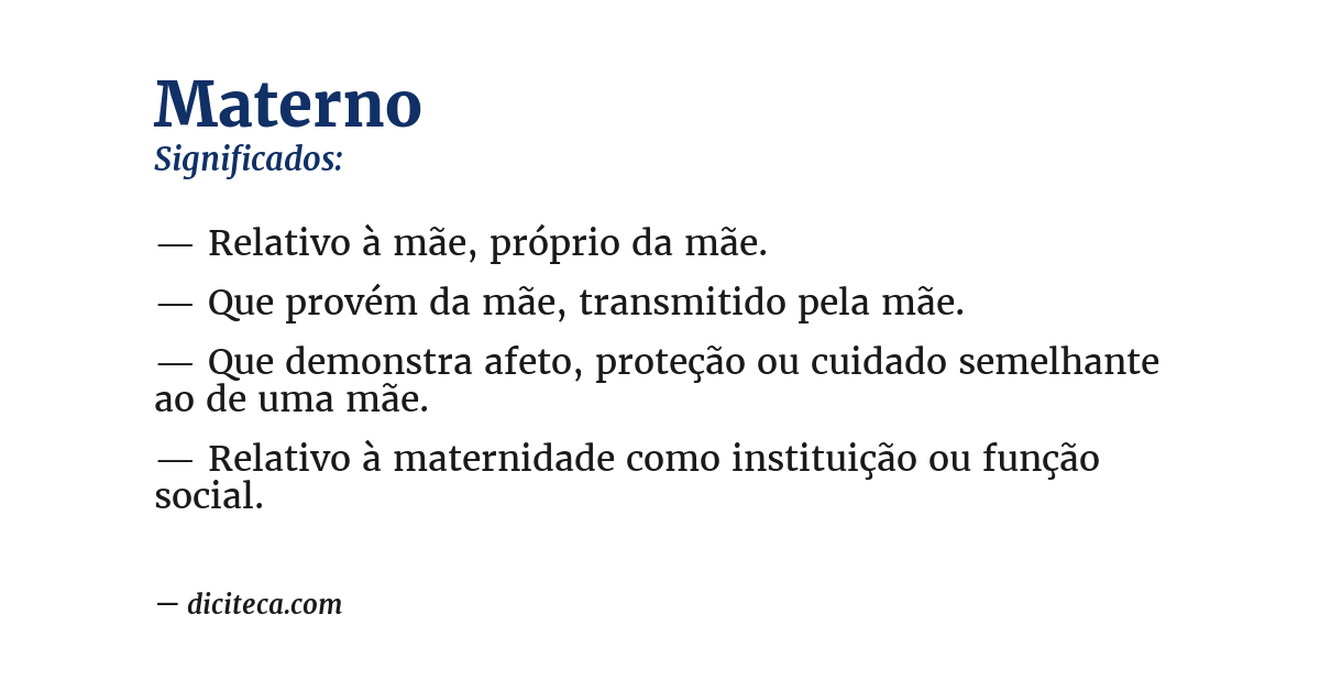 Significado de materno