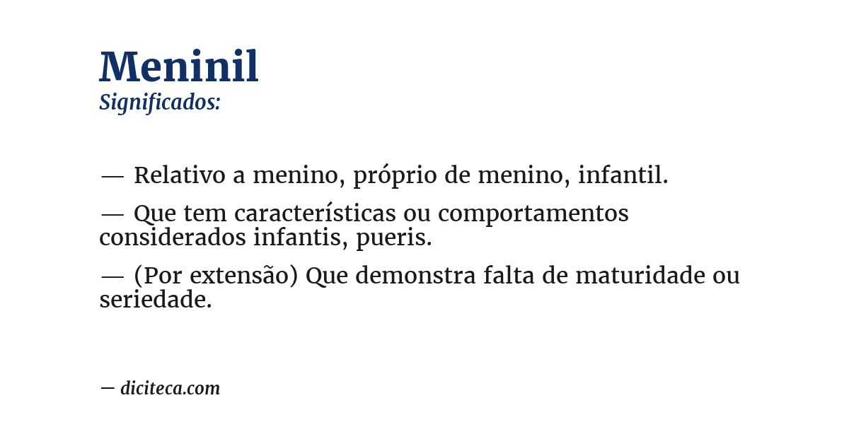 Significado de meninil