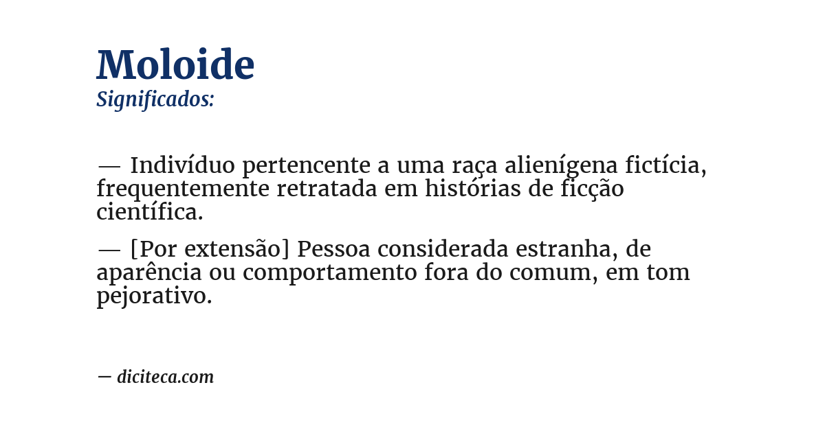 Significado de moloide