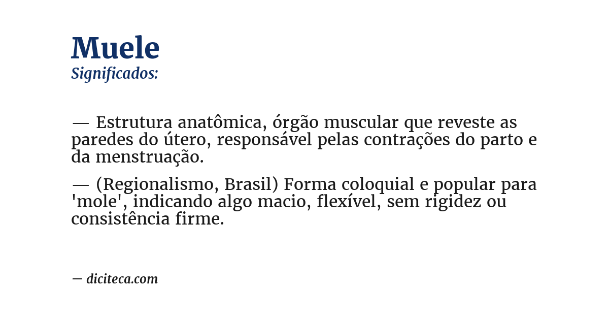 Significado de muele