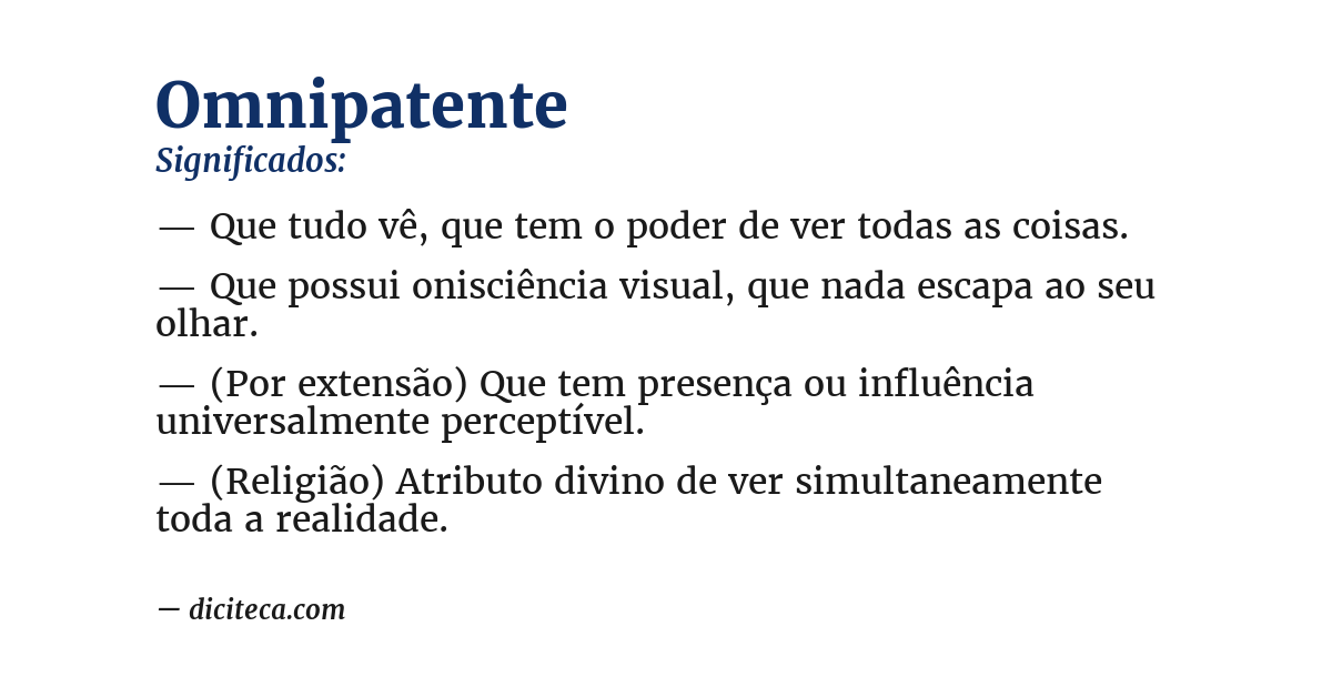 Significado de omnipatente