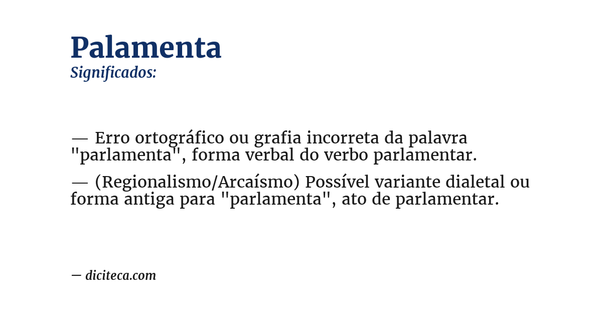 Significado de palamenta