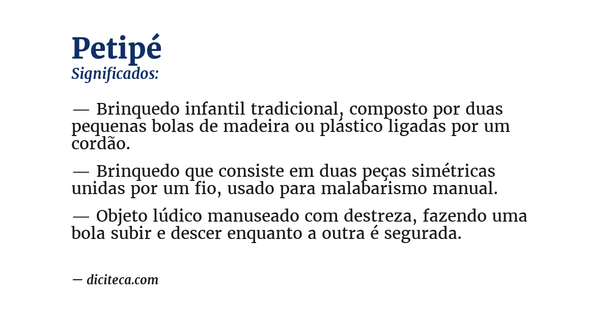 Significado de petipé