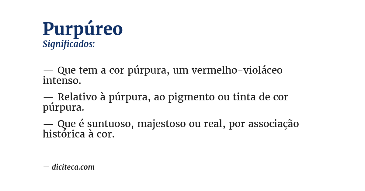 Significado de purpúreo