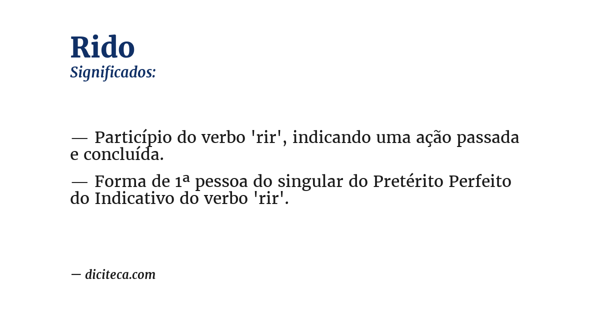 Significado de rido
