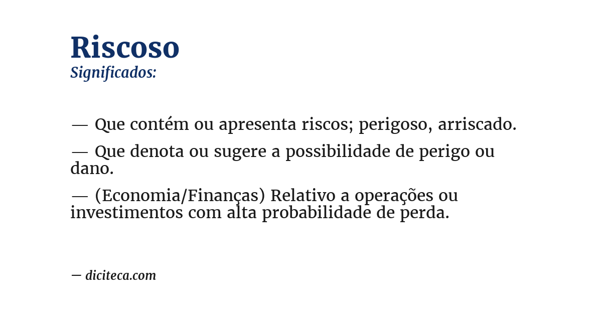 Significado de riscoso
