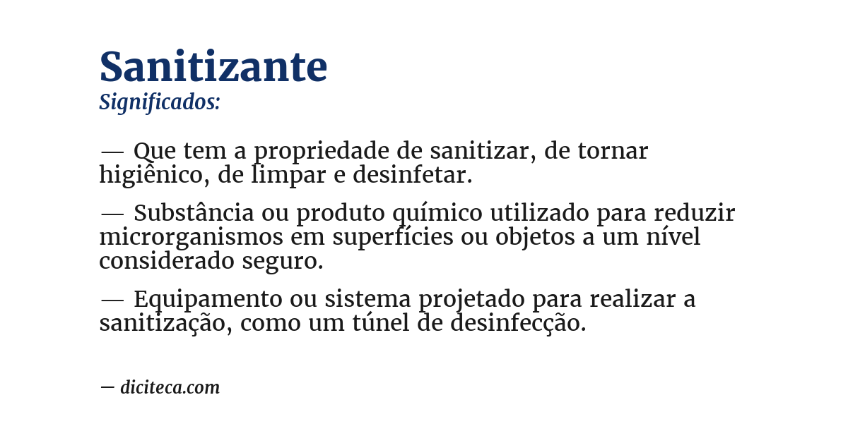 Significado de sanitizante