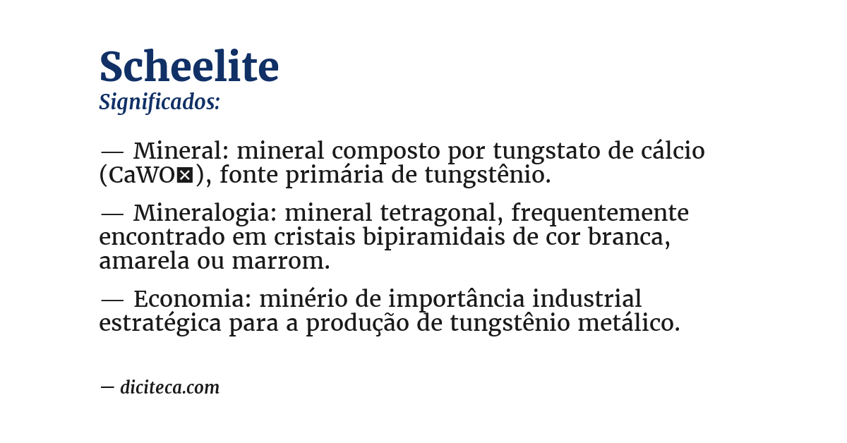Significado de scheelite