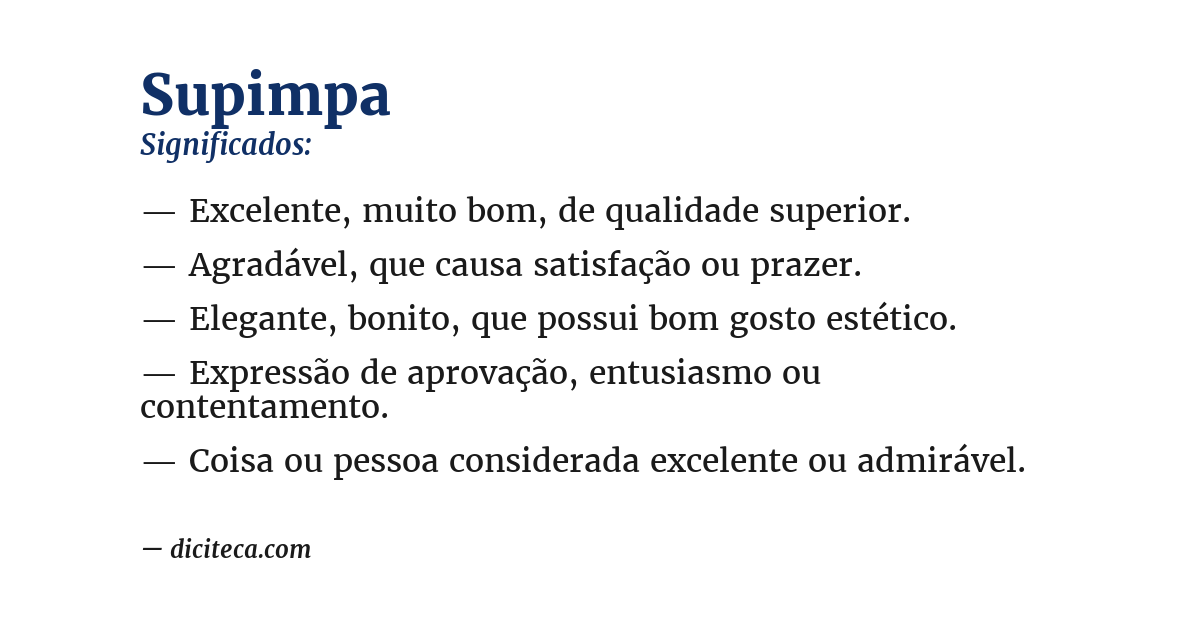 Significado de supimpa