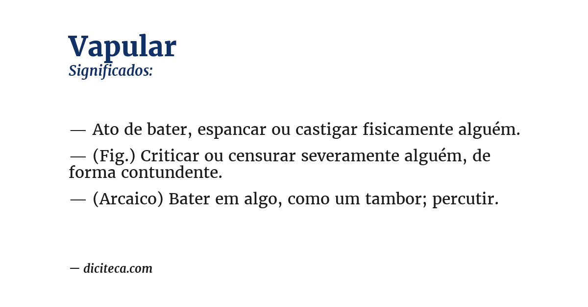 Significado de vapular