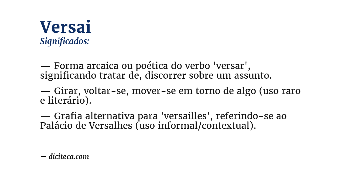 Significado de versai