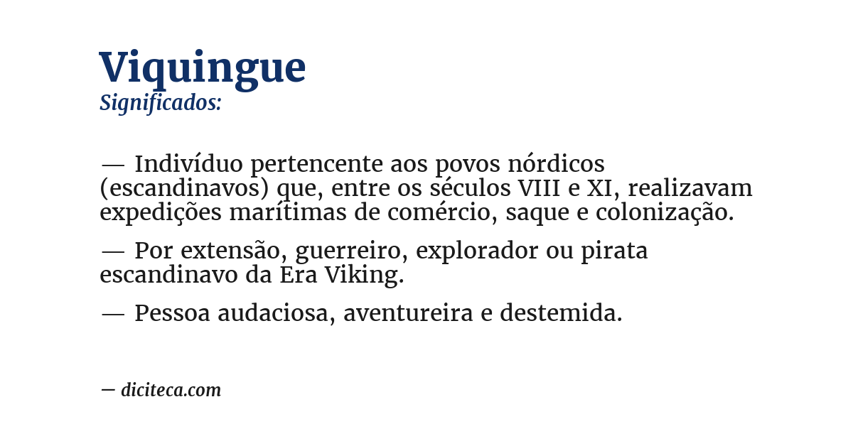 Significado de viquingue