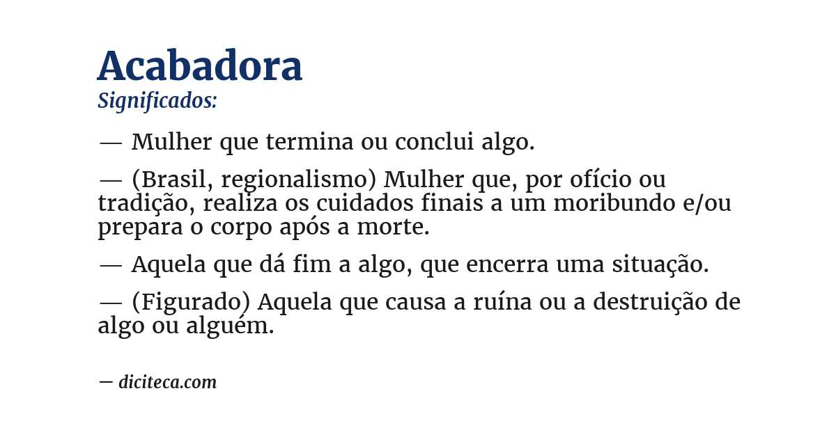 Significado de acabadora