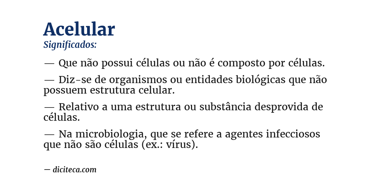 Significado de acelular