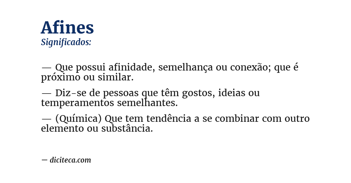 Significado de afines