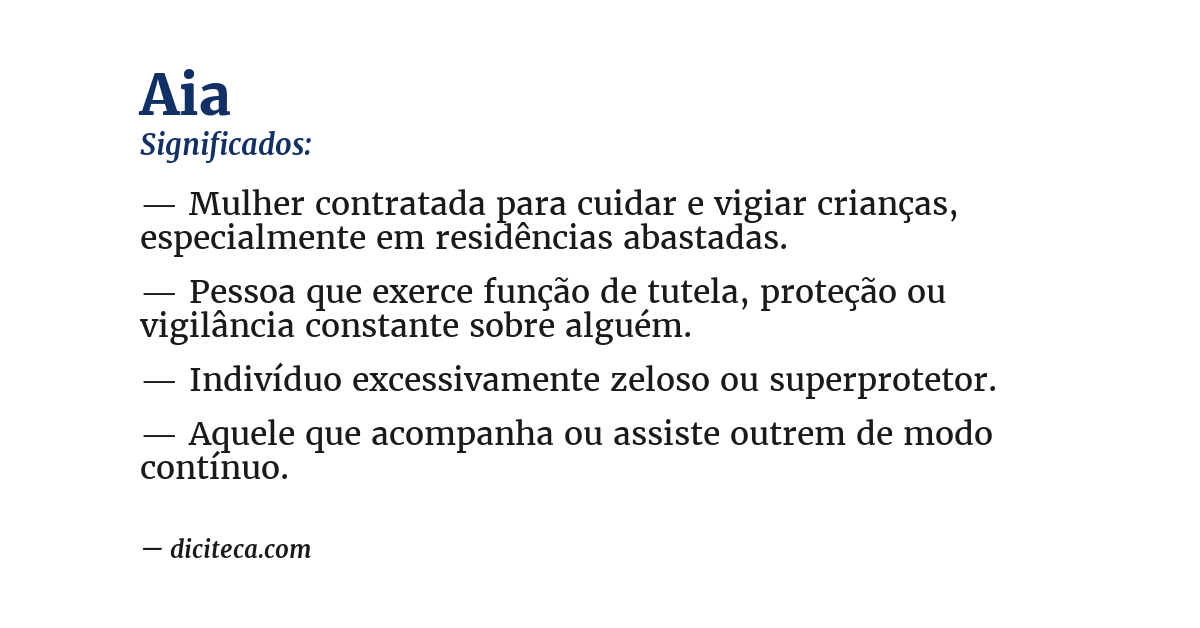 Significado de aia
