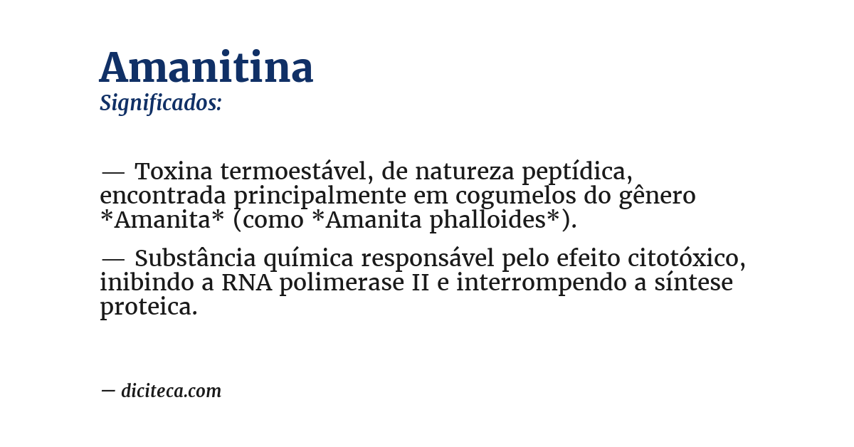 Significado de amanitina