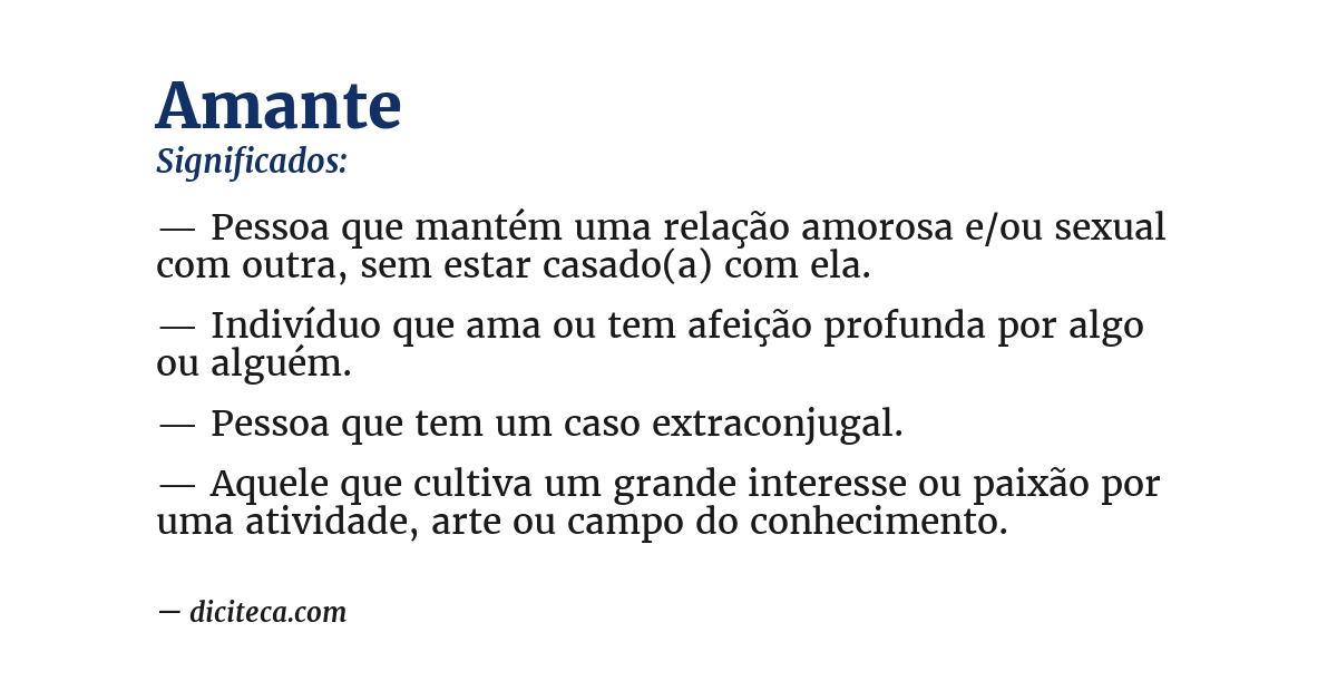 Significado de amante