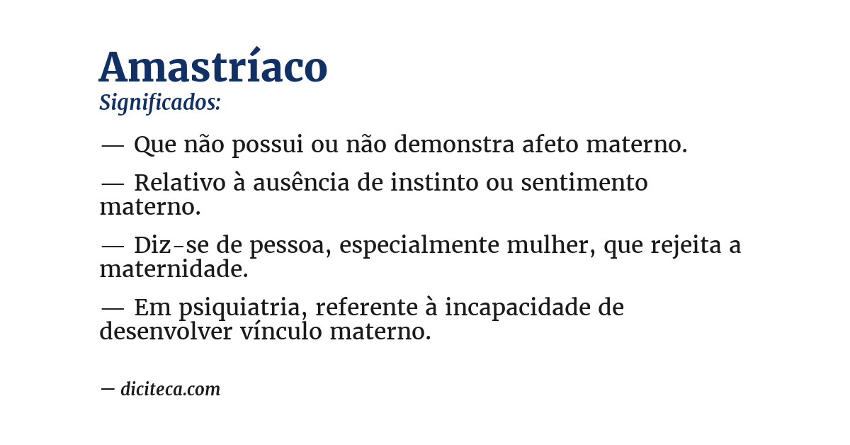 Significado de amastríaco