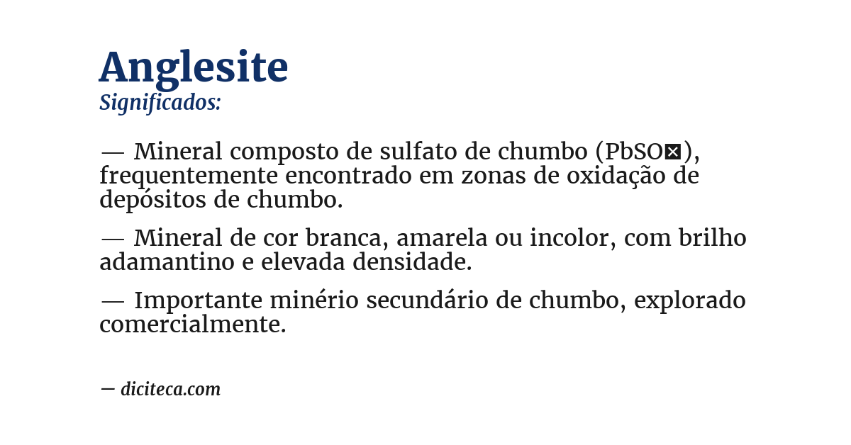 Significado de anglesite