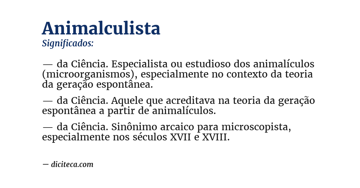 Significado de animalculista