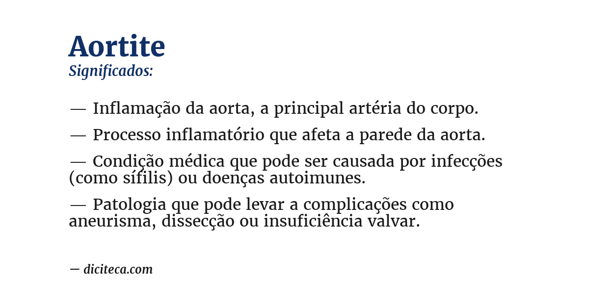 Significado de aortite