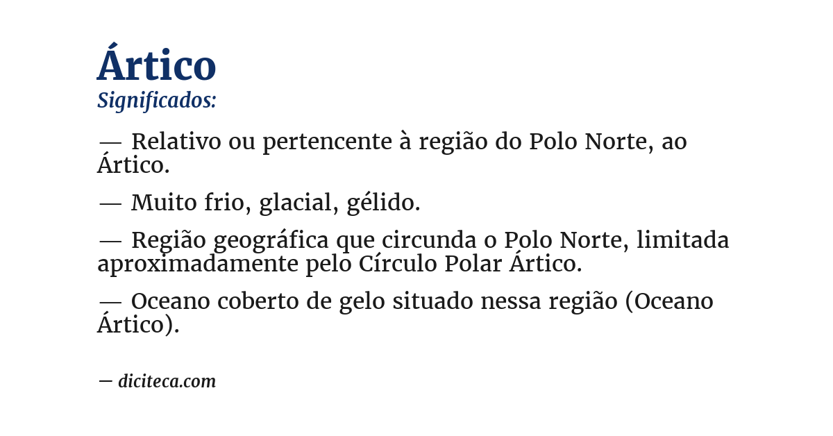 Significado de ártico