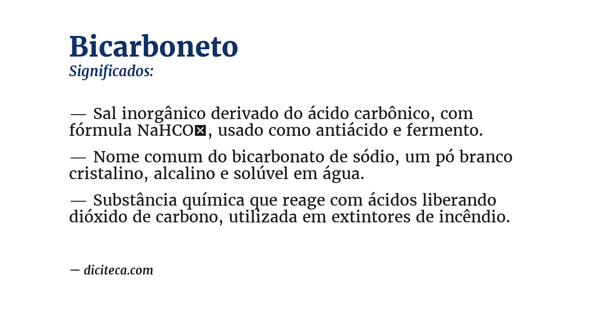 Significado de bicarboneto