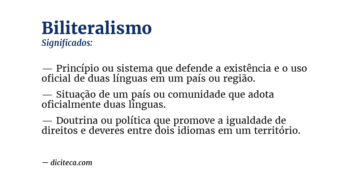 Significado de biliteralismo
