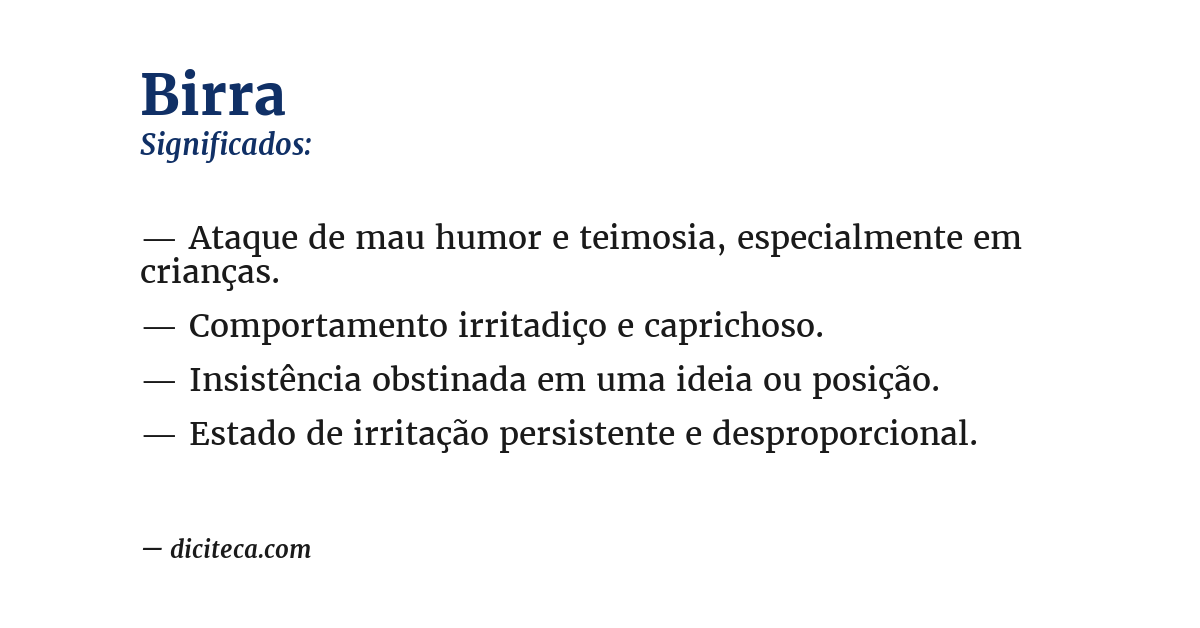 Significado de birra