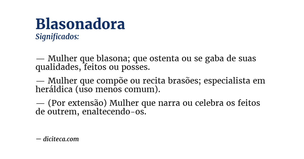 Significado de blasonadora