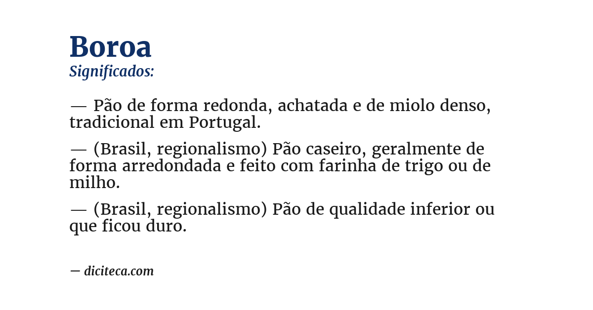 Significado de boroa