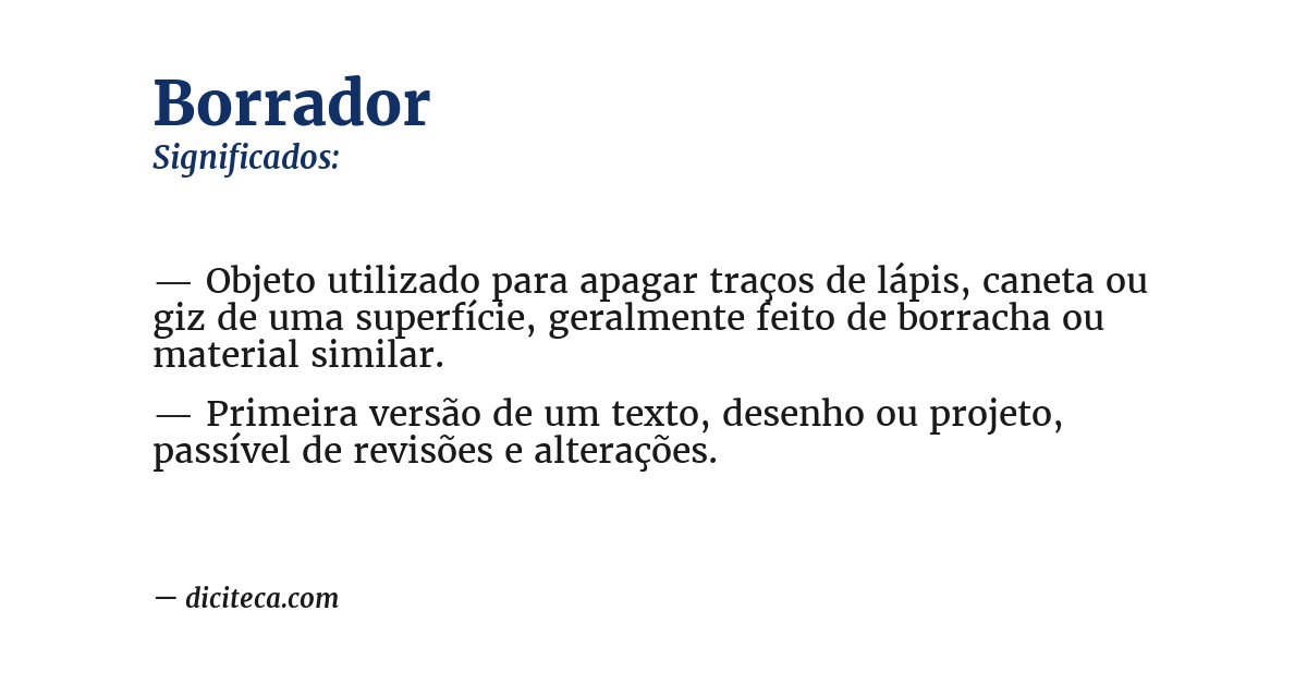 Significado de borrador