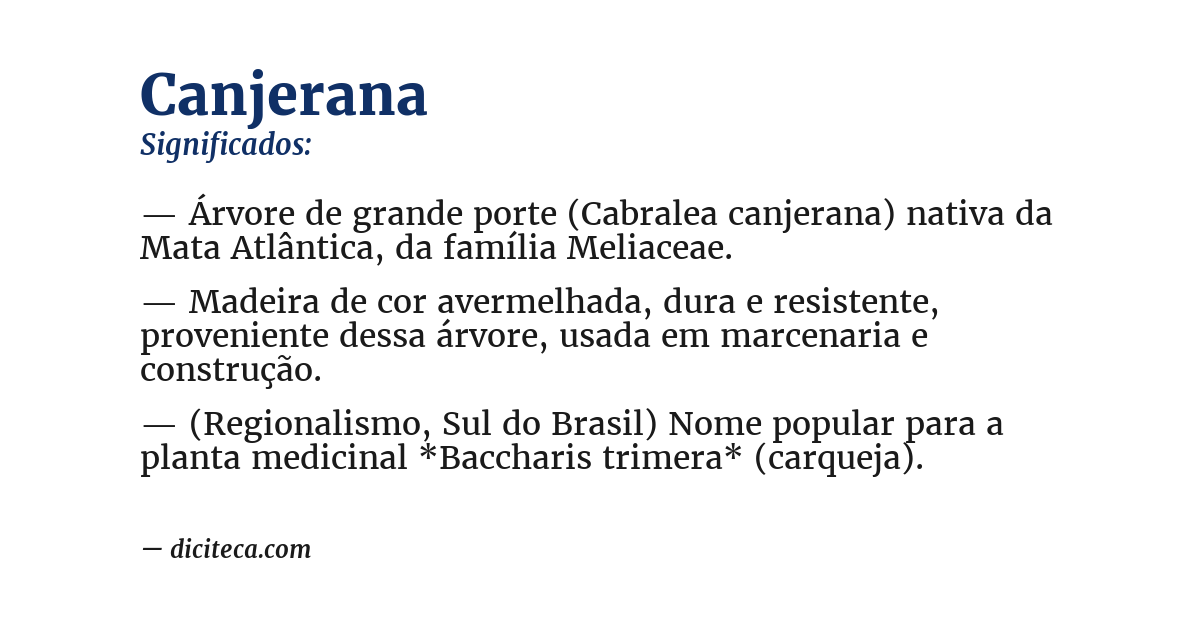 Significado de canjerana