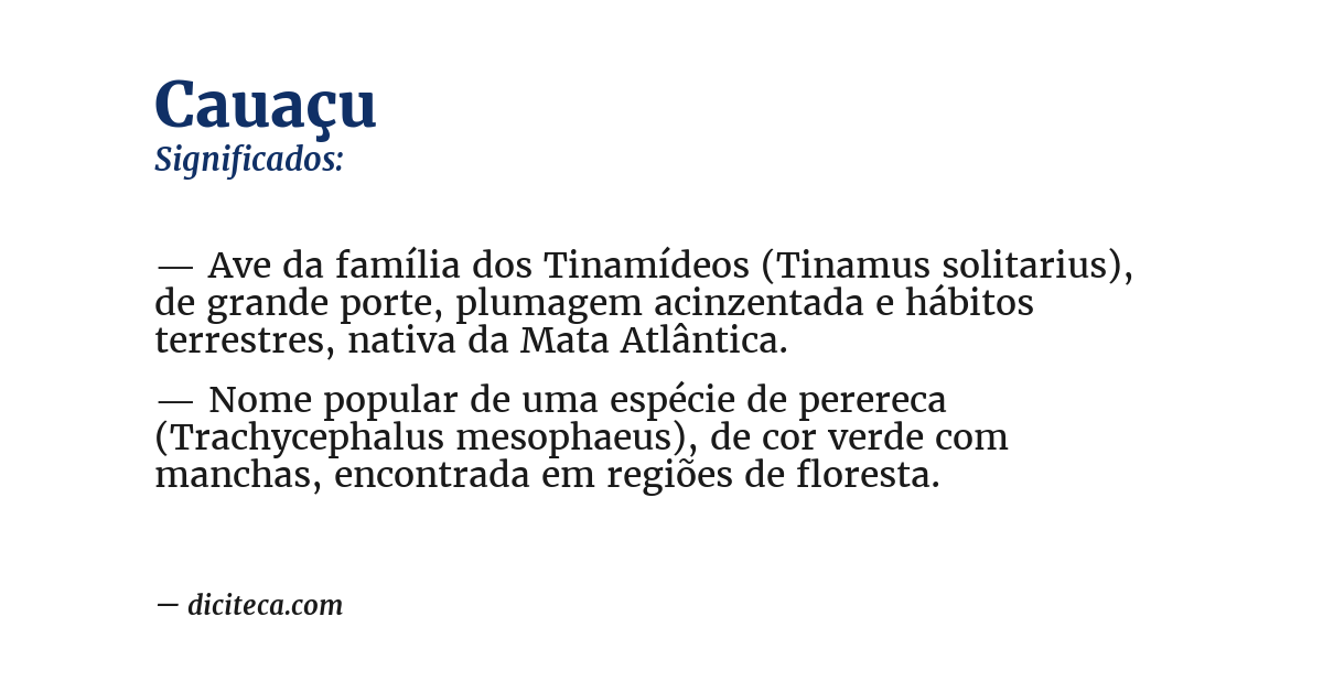 Significado de cauaçu
