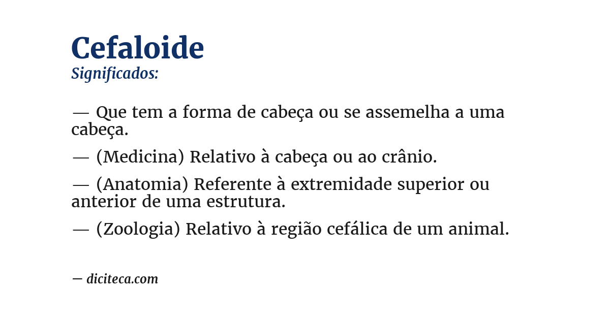 Significado de cefaloide