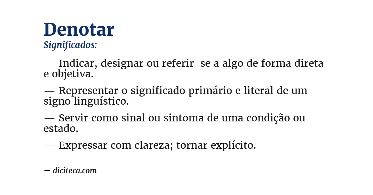 Significado de denotar