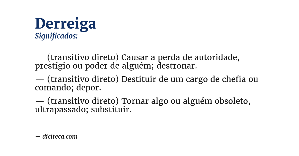 Significado de derreiga