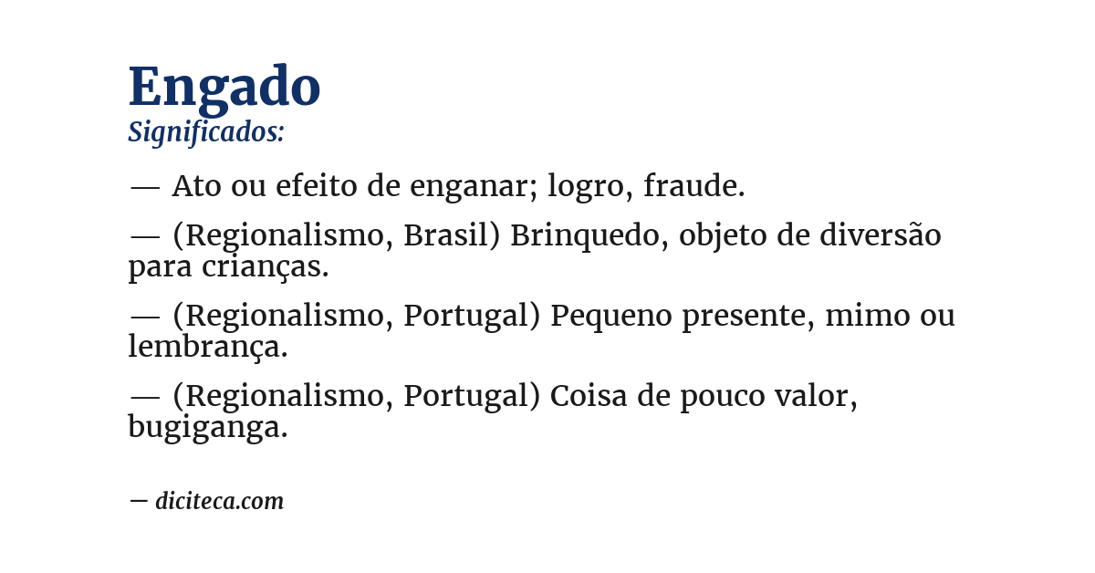 Significado de engado