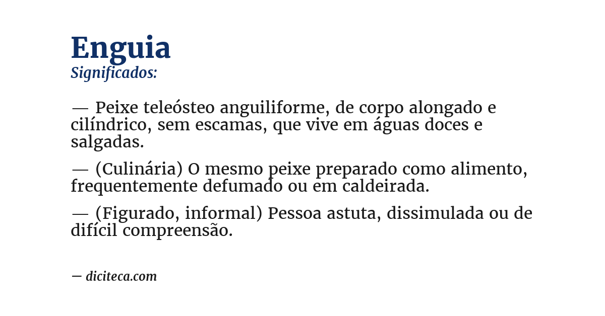 Significado de enguia