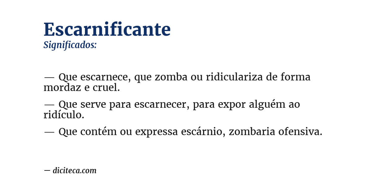 Significado de escarnificante