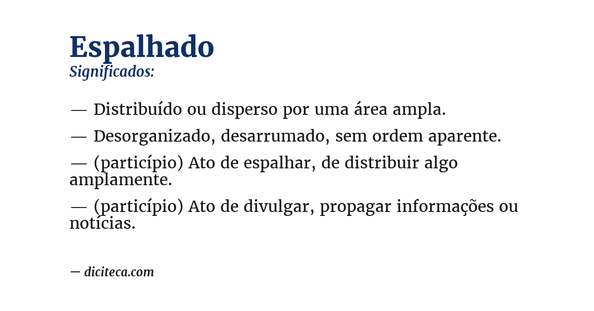 Significado de espalhado