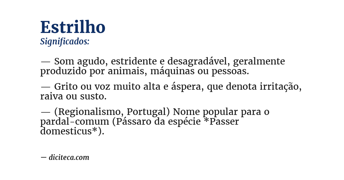 Significado de estrilho